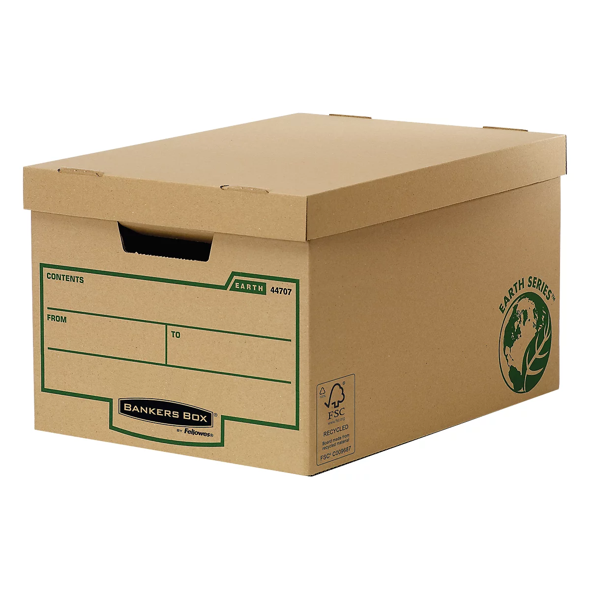 Opbergdozen Earth Series - 100 % gerecycled karton -geschikt voor 5 archiefdozen - 10 stuks