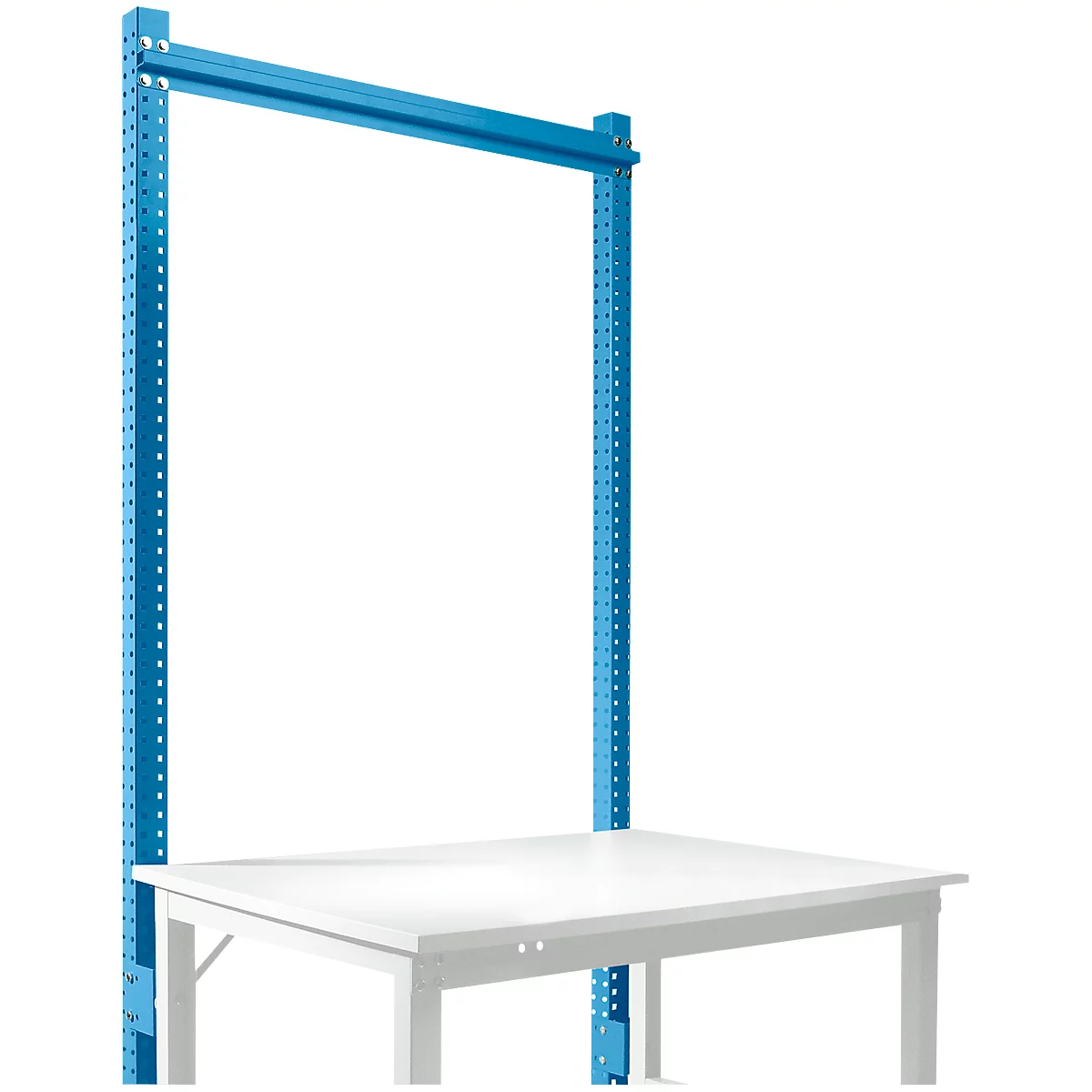 Opbouwframe, Basistafel STANDAARD werktafel-/werkbanksysteem UNIVERSAL/PROFI, 1250 mm, lichtblauw