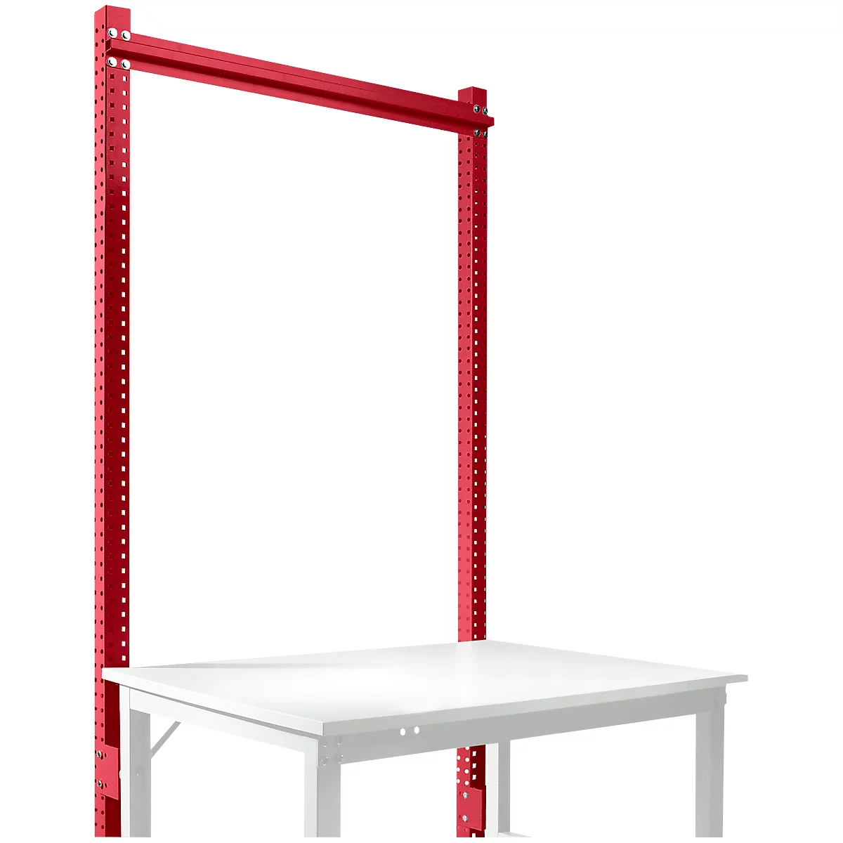 Opbouwframe, Basistafel STANDAARD werktafel-/werkbanksysteem UNIVERSAL/PROFI, 1250 mm, robijnrood