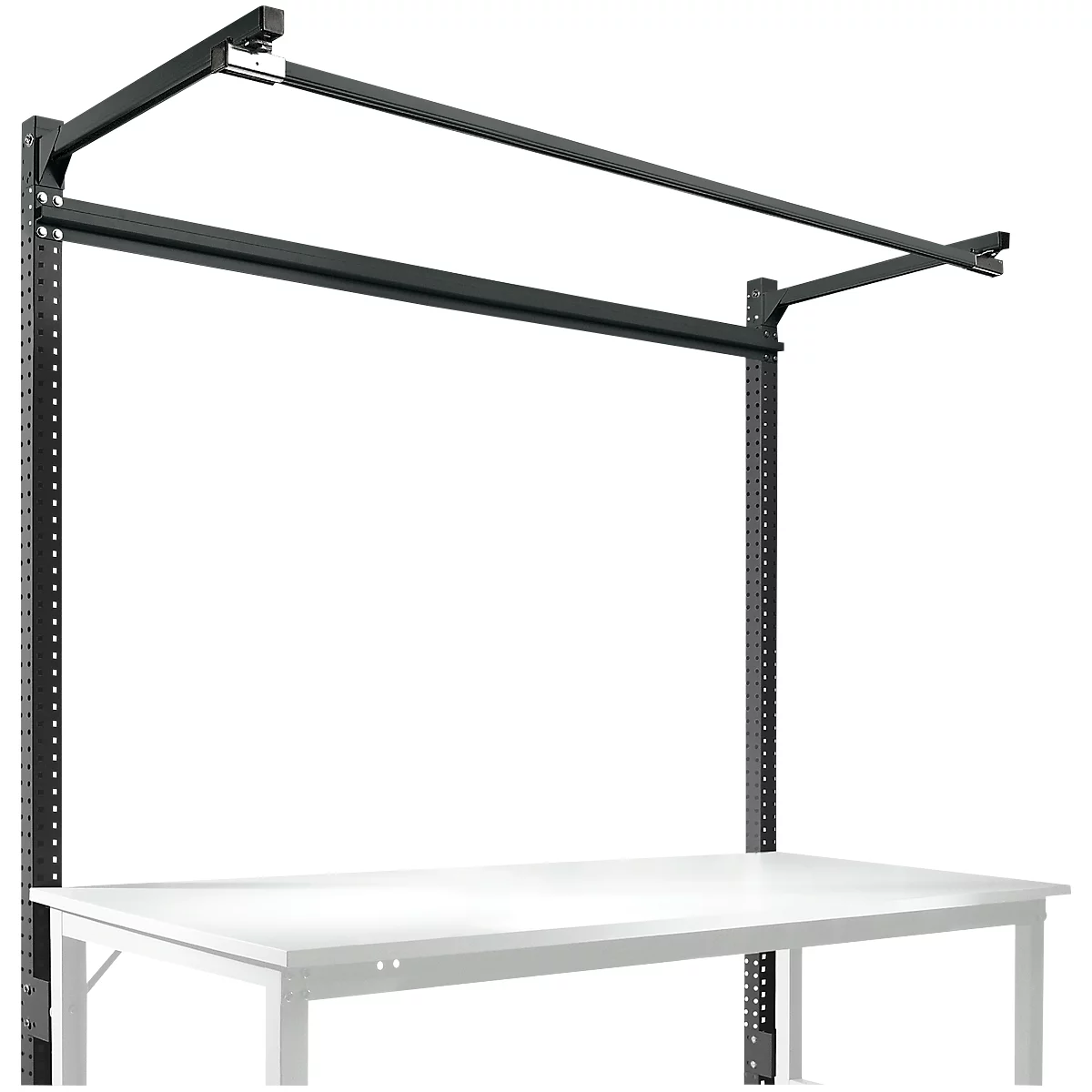 Opbouwframe met giek, Basistafel SPECIAAL werktafel-/werkbank UNIVERSAL/PROFI, 1750 mm, antraciet