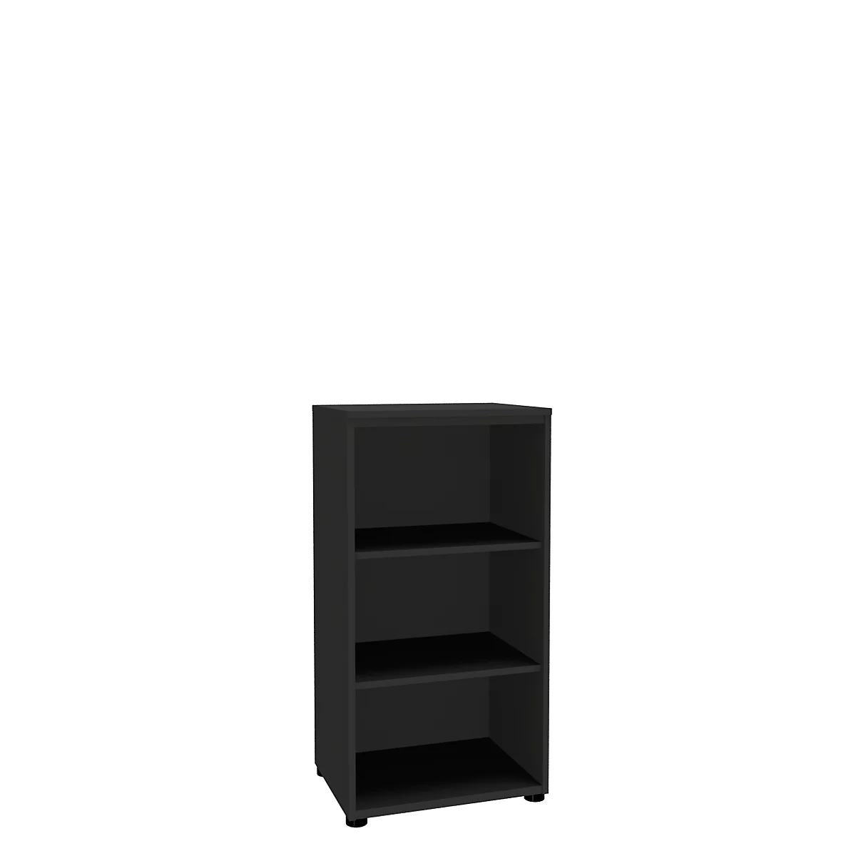 Open kast, 1-delig, 3 ordnerhoogten, b 600 mm, grafiet