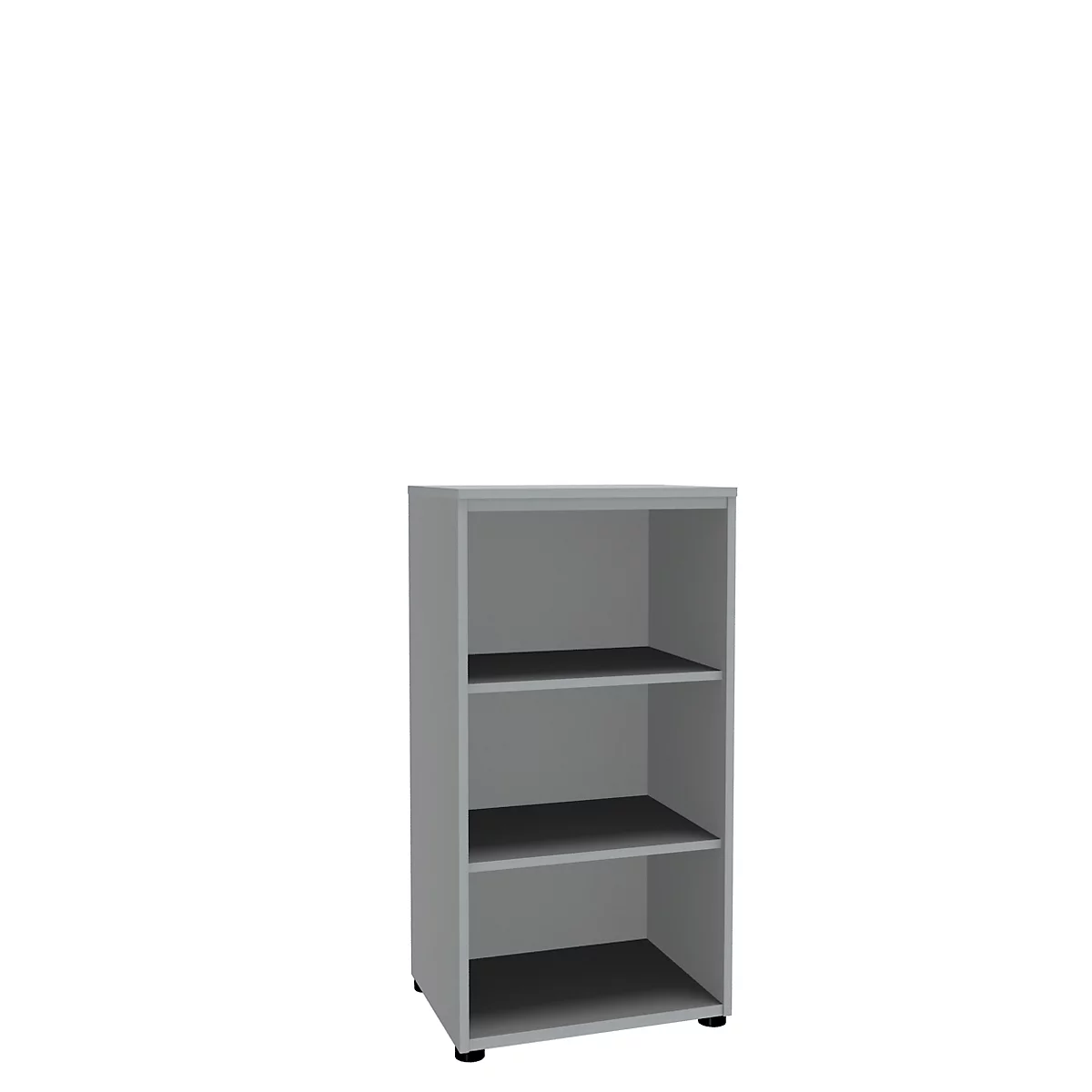Open kast, 1-delig, 3 ordnerhoogten, b 600 mm, lichtgrijs