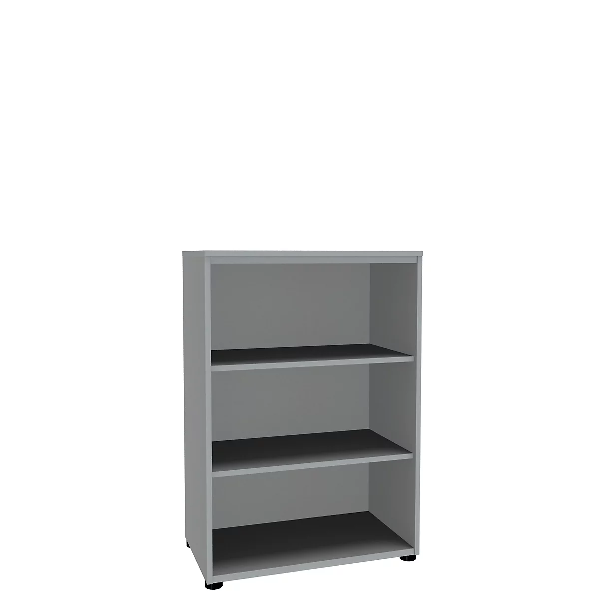 Open kast, 1-delig, 3 ordnerhoogten, b 800 mm, lichtgrijs