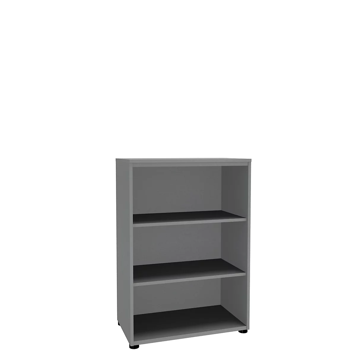 Open kast, 1-delig, 3 ordnerhoogten, b 800 mm, zilver