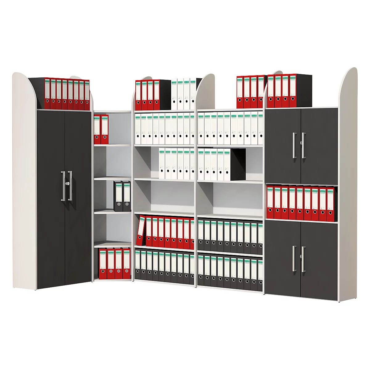 Open kast Dante®, stellingsectie, H 1900 x B 800 mm, zonder achterwand, wit
