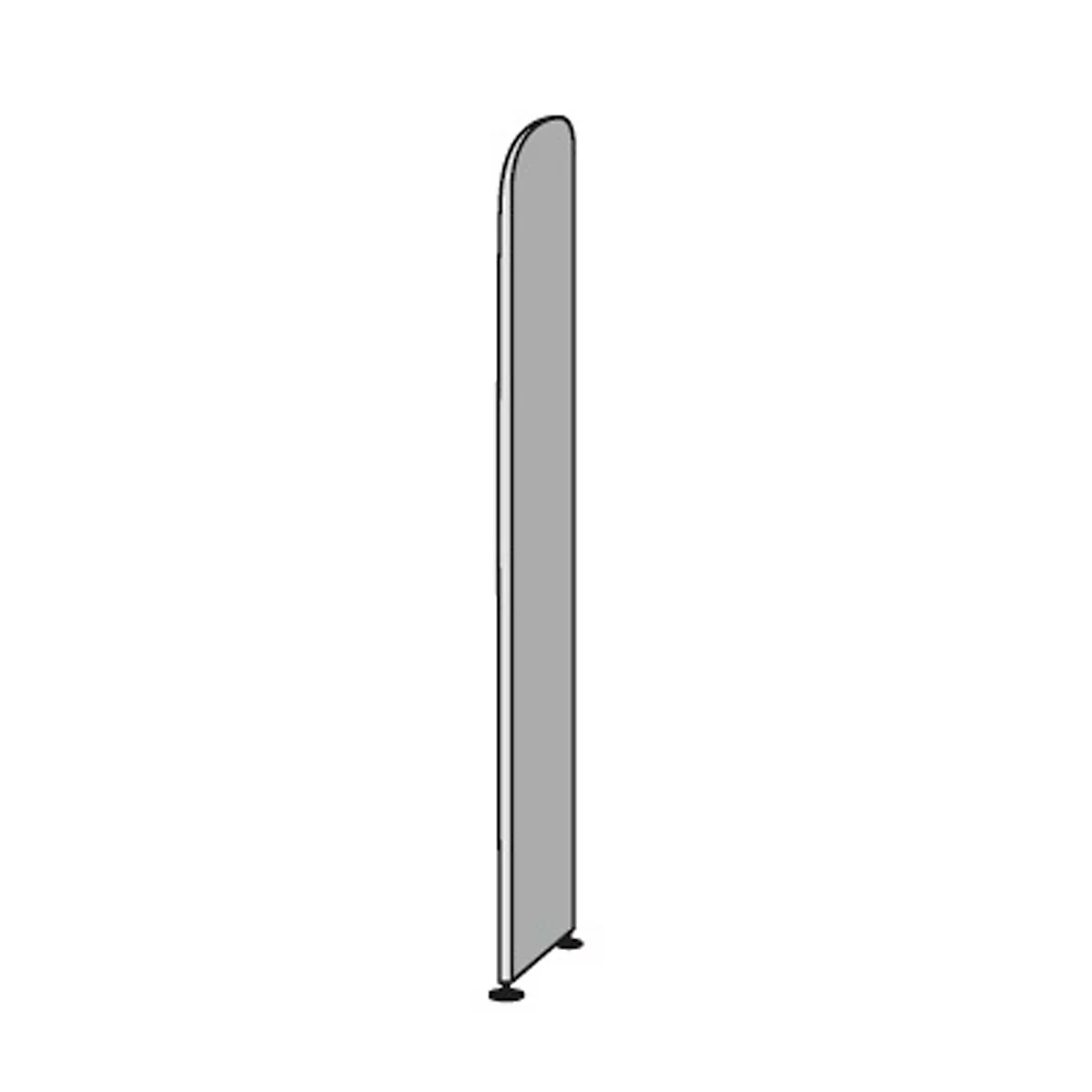 Open kast Dante®, zijwand, voor archiefrekken zonder achterwand, H 2600 mm, lichtgrijs