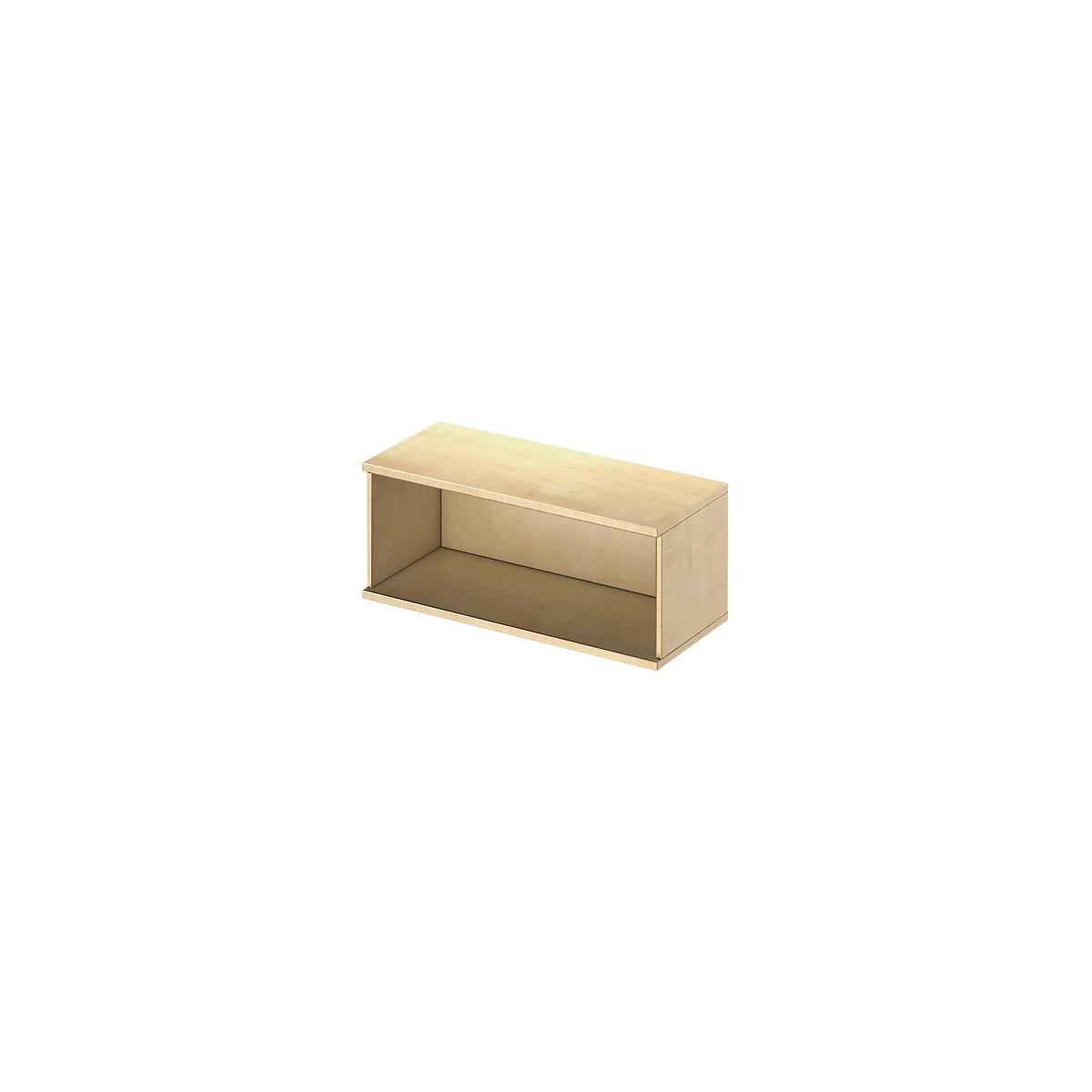 Open opzetkast TETRIS WOOD - B 1000 x D 421 x H 400 mm - 1 OH - ahorn decor - ons merk Schäfer Shop Genius