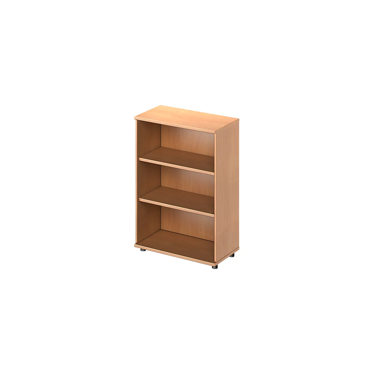 Open opzetkast TETRIS WOOD - B 800 x D 421 x H 1160 mm - 3 OH - met glijders -beuken decor - ons merk Schäfer Shop Genius