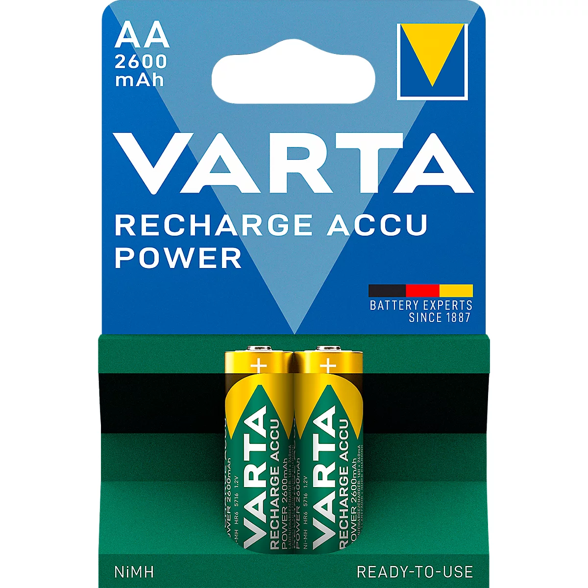 Oplaadbare batterijen van VARTA, Mignon AA, 2 stuks