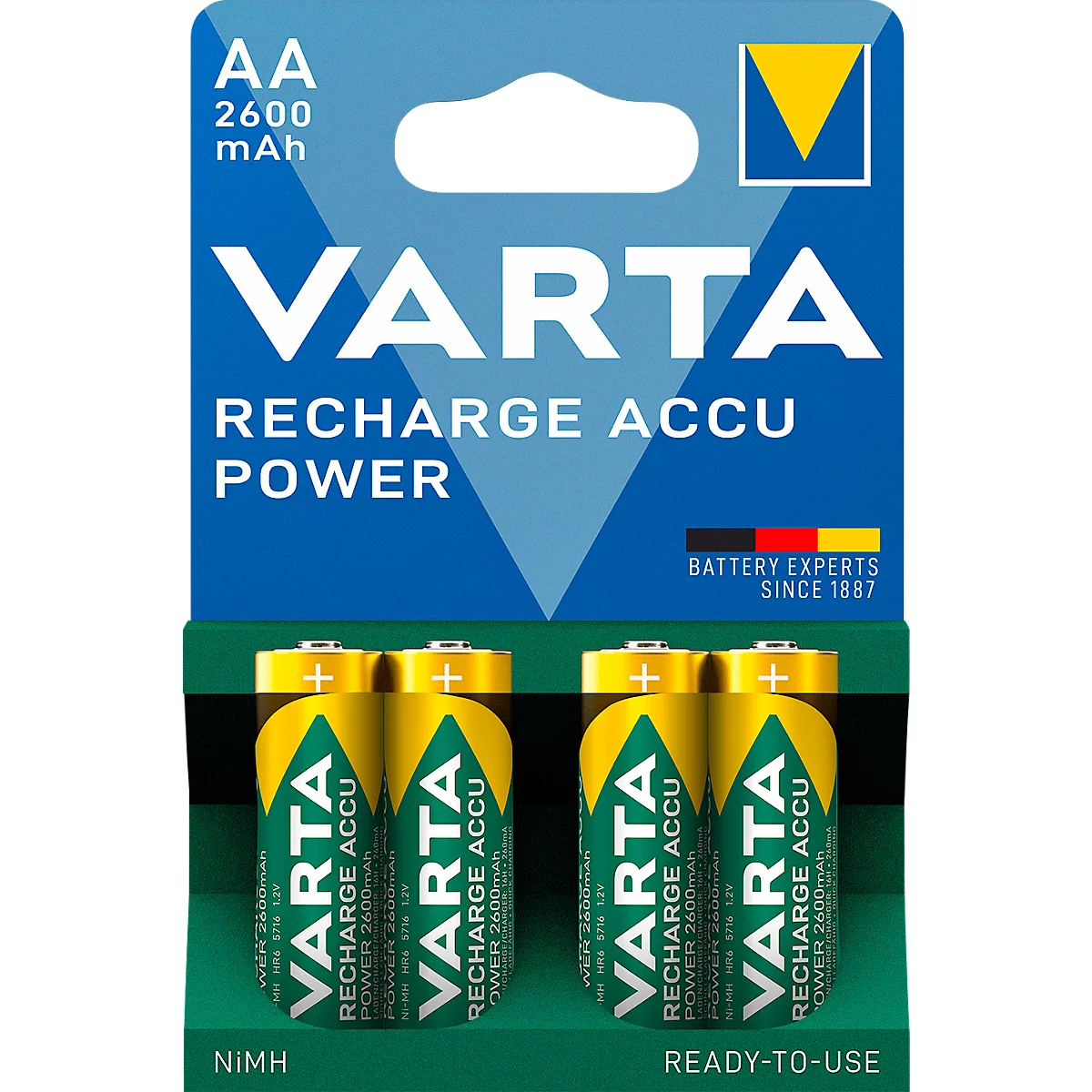 Oplaadbare batterijen van VARTA, Mignon AA, 4 stuks