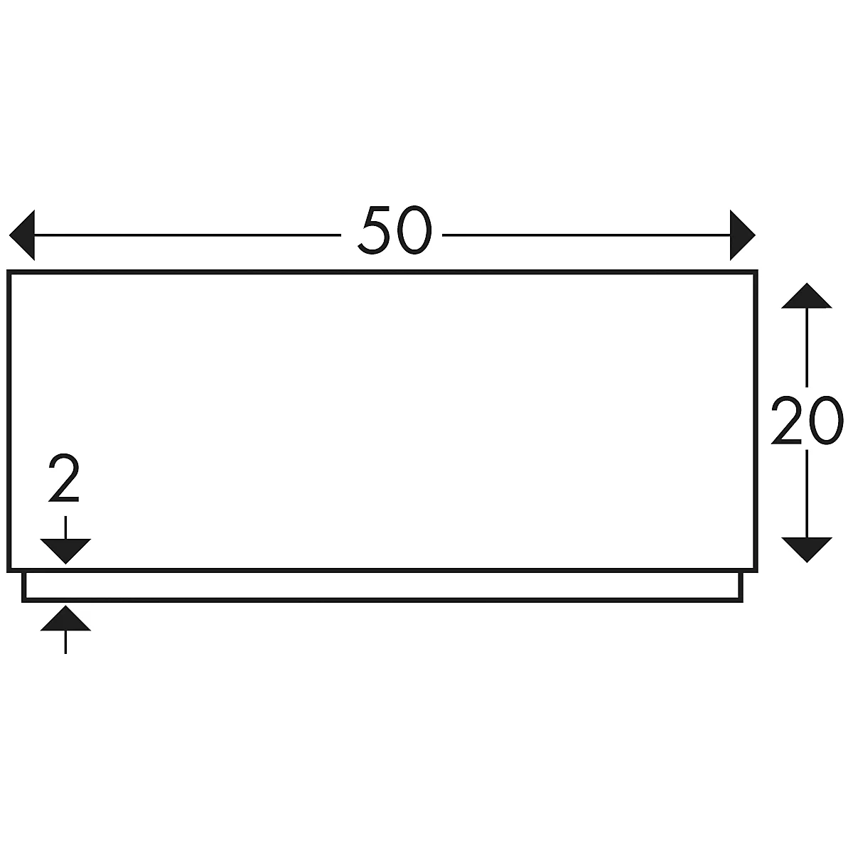 Oppervlaktebescherming type D, 1 m/stuk, geel/zwart, fluorescerend (bij daglicht), magnetisch