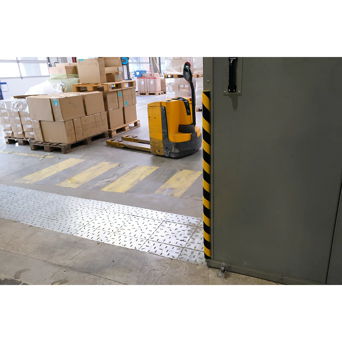 Oppervlaktebeschermingsprofiel S32R geel/zwart, kleefoppervlak 32 mm