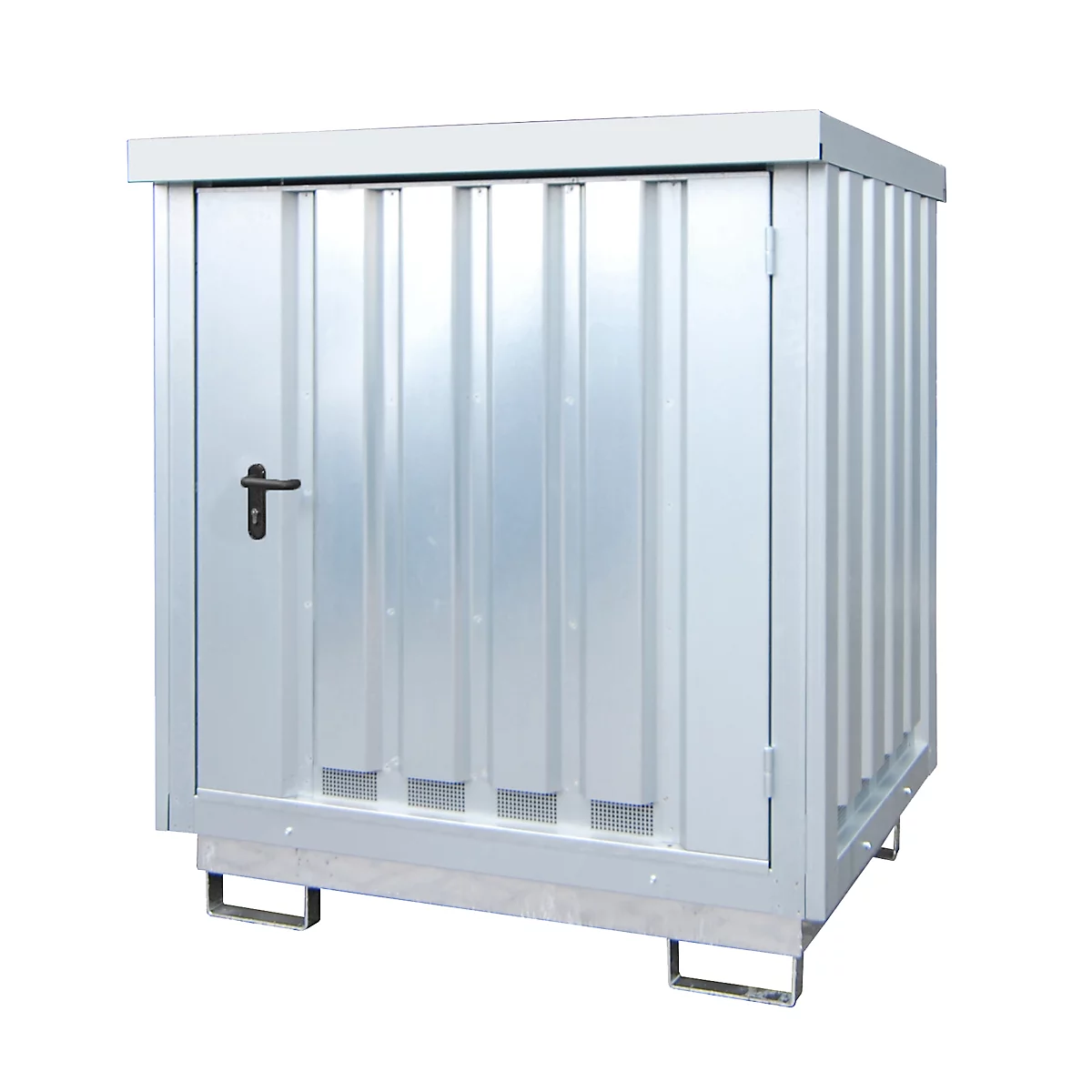 Opslagplaats voor gevaarlijke stoffen Bauer type GD-E 2, afsluitbaar, capaciteit 2 x 200 l vaten, gegalvaniseerd