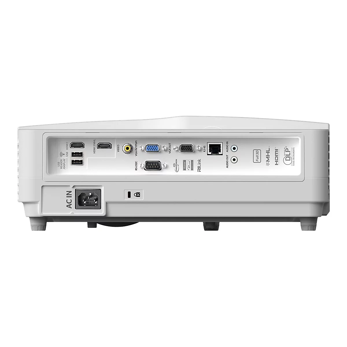 Optoma W340UST - DLP-Projektor - Ultra Short-Throw - 3D - LAN