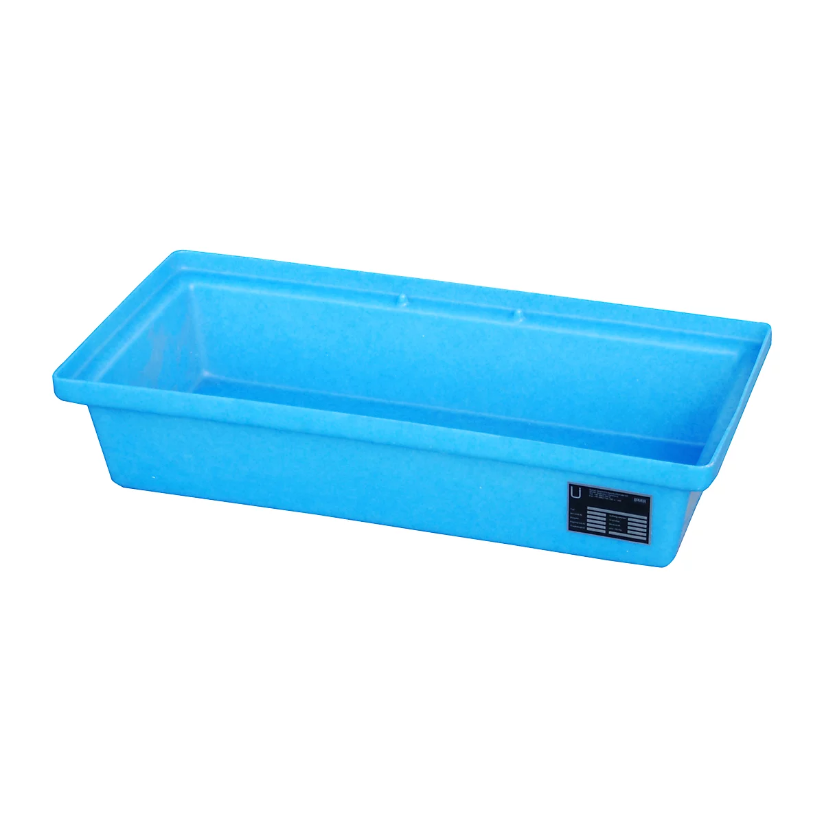 Opvangbak KWP-P 30 - PE - voor pallets - 30 liter - L 800 x B 400 x H 170 mm - blauw