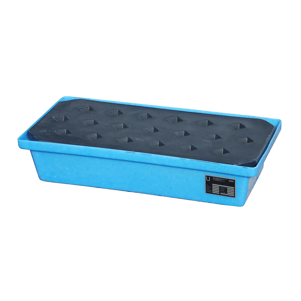 Opvangbak KWP-P 30 - PE - voor pallets - 30 liter - L 800 x B 400 x H 170 mm - blauw
