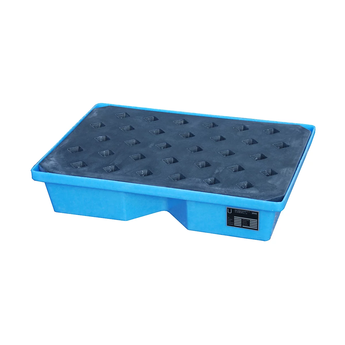 Opvangbak KWP-P 40 - PE - voor pallets - 40 liter - L 800 x B 400 x H 170 mm - blauw