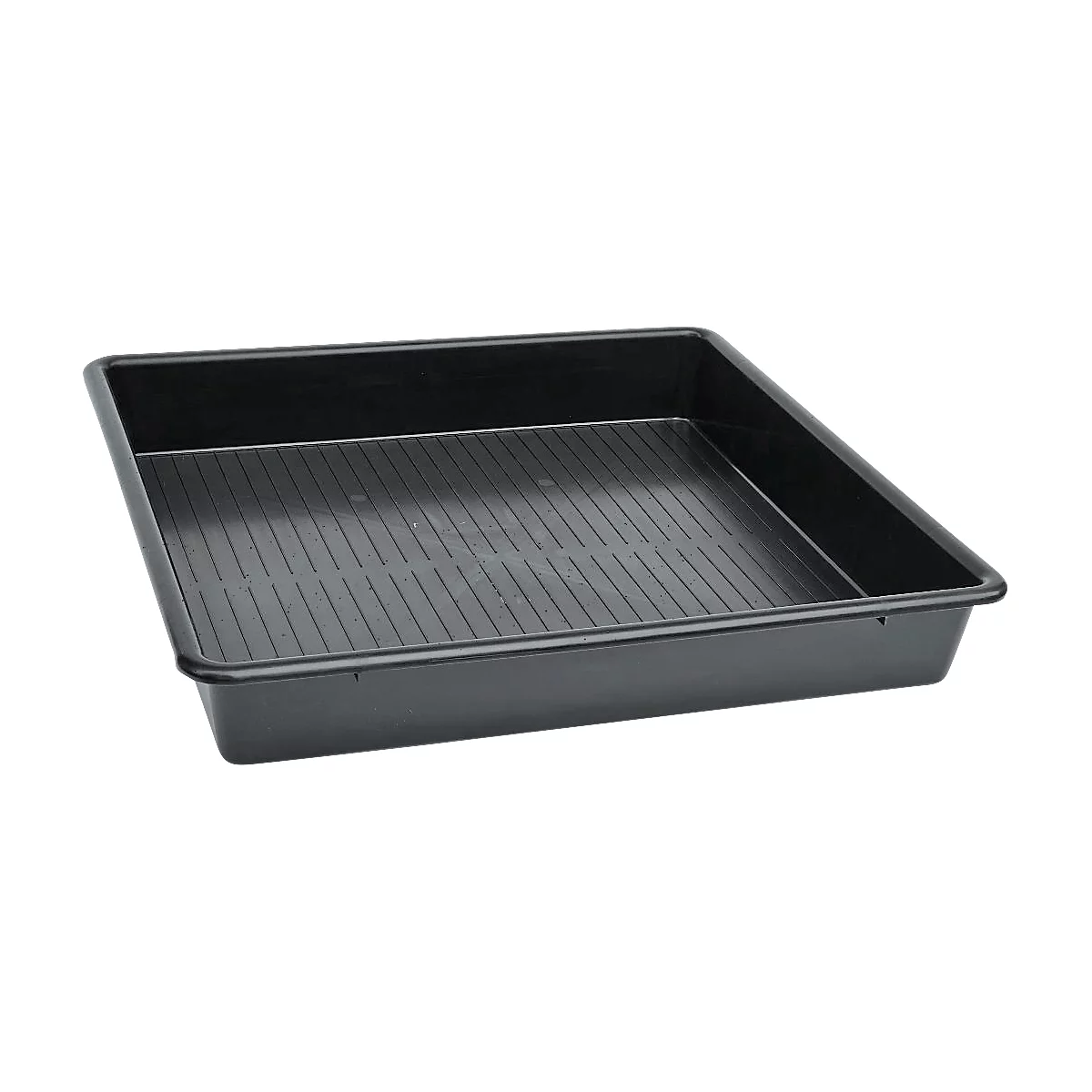 Opvangbak voor kleine containers, met rooster, inhoud 99 l, polyethyleen, zwart