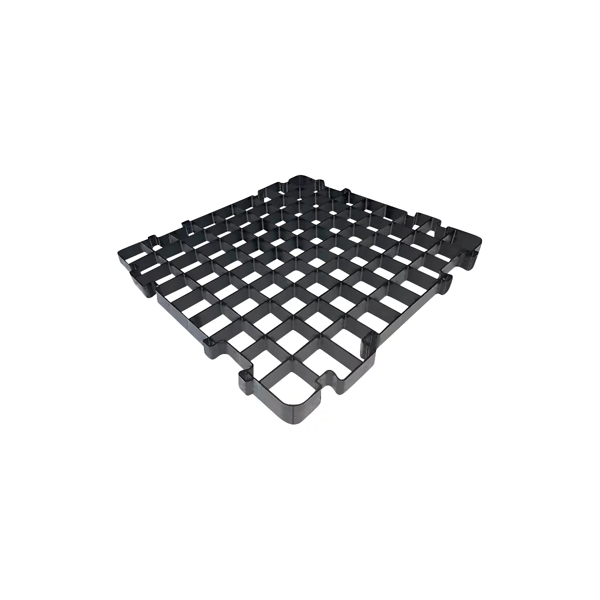 Opvangbak voor kleine containers, met rooster, inhoud 99 l, polyethyleen, zwart