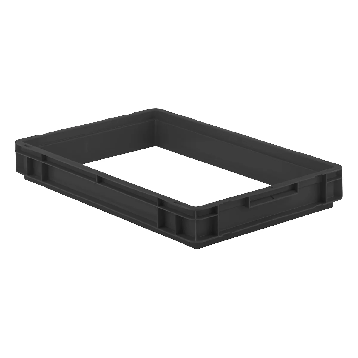Opzetframe EFR 6070 voor Euronorm bak, ESD-geleidend, 600 x 400 x 75 mm