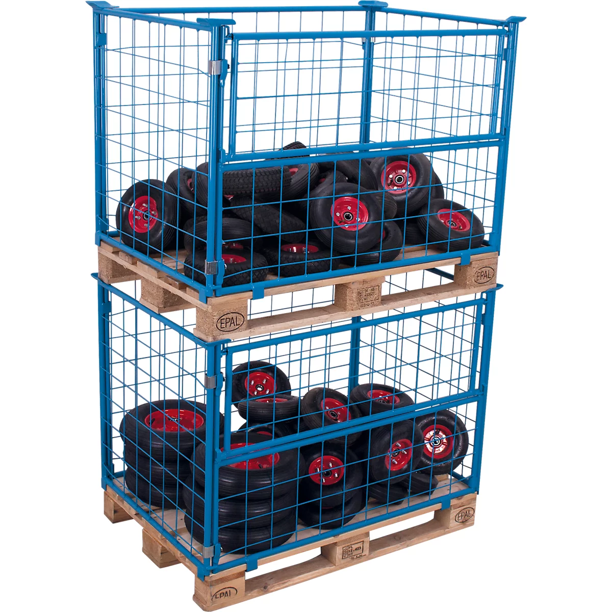 Opzetframe voor pallets type 64, 1200 x 800 x 1000 mm, gelakt