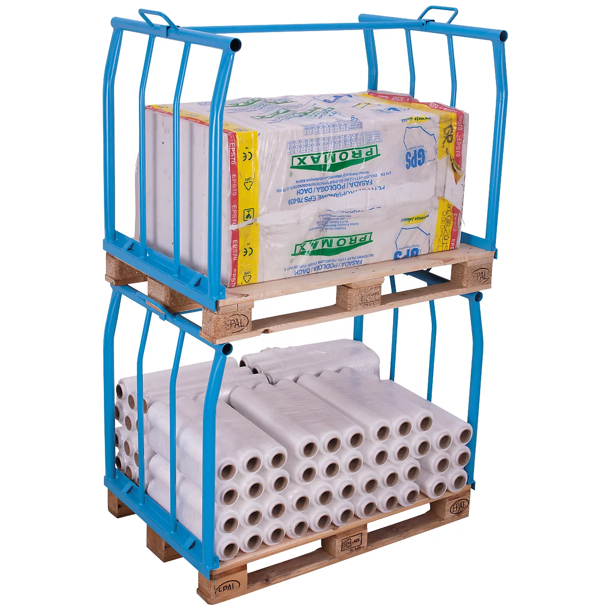 Opzetframe voor pallets type 66, 1200 x 800 x 1200 mm, gelakt