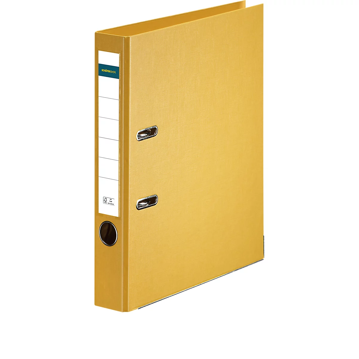 Ordner - A4 - rugbreedte 50 mm - geel - 10 stuks - ons merk Schäfer Shop Select