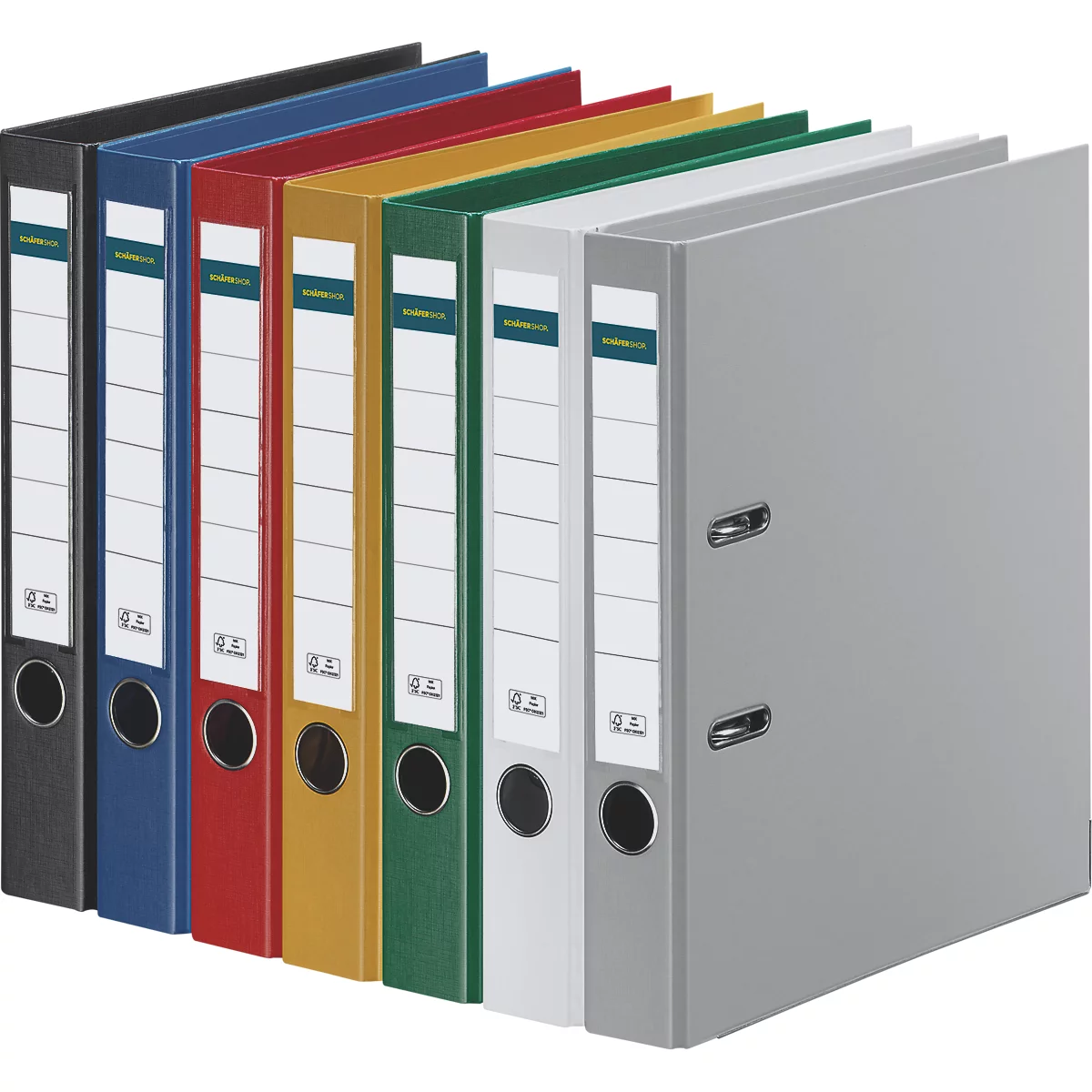 Ordner - A4 - rugbreedte 50 mm - zwart - 10 stuks - ons merk Schäfer Shop Select