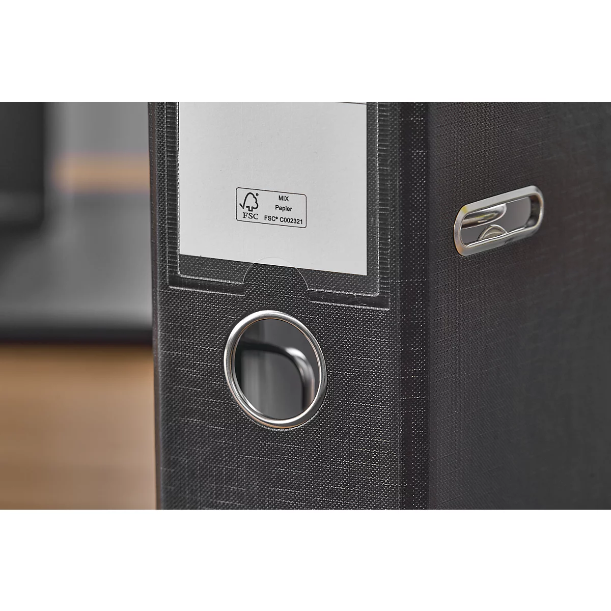 Ordner - A4 - rugbreedte 80 mm - grijs - 10 stuks - ons merk Schäfer Shop Select