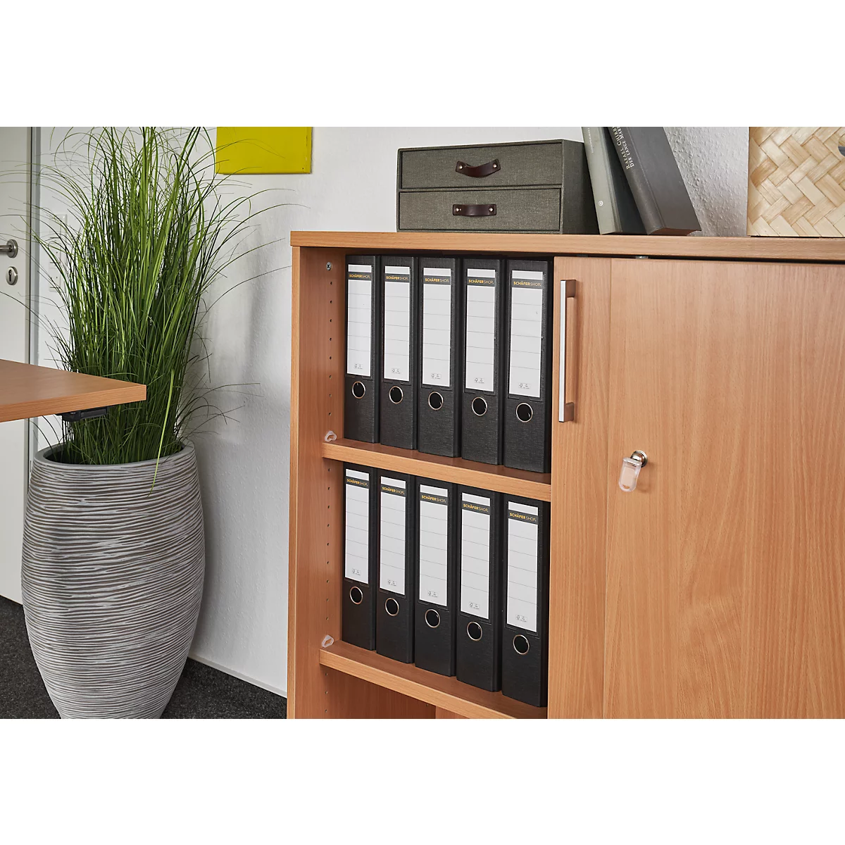 Ordner - A4 - rugbreedte 80 mm - zwart - 10 stuks - ons merk Schäfer Shop Select