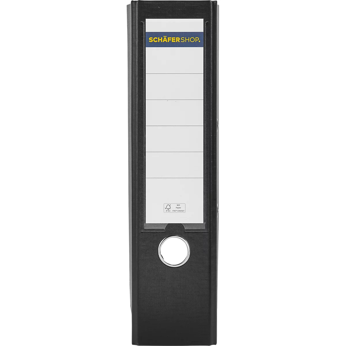 Ordner Schäfer Shop Select, DIN A4, Rückenbreite 80 mm, Griffloch, auswechselbares Rückenschild, Polypropylen, 10 Stück, schwarz