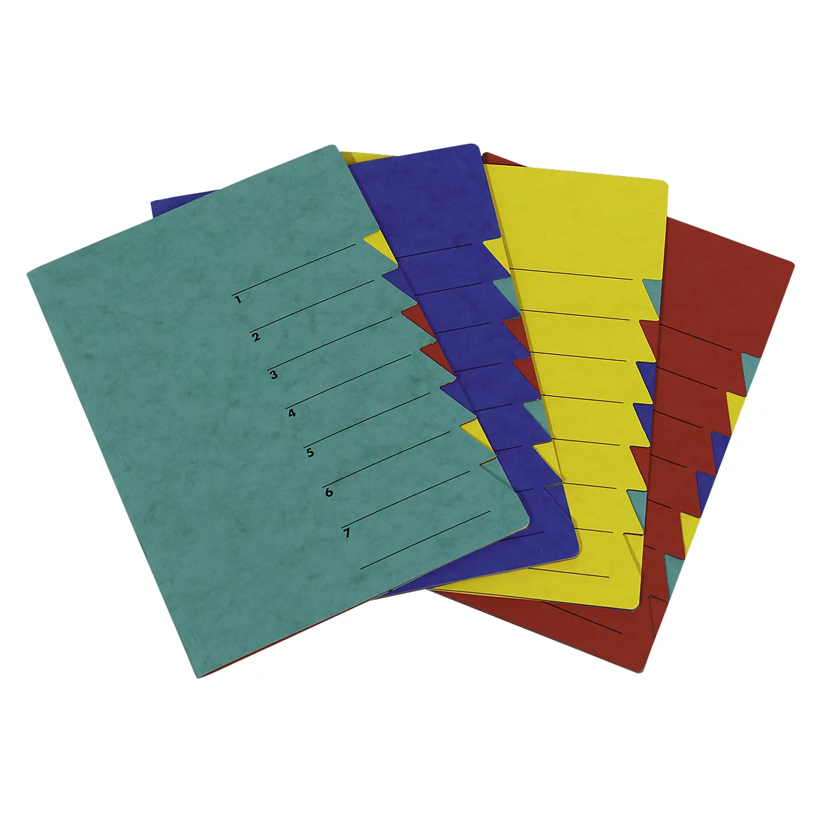 Organisateur Easy PAGNA, format A4, fermeture élastique, 7 compartiments, bleu