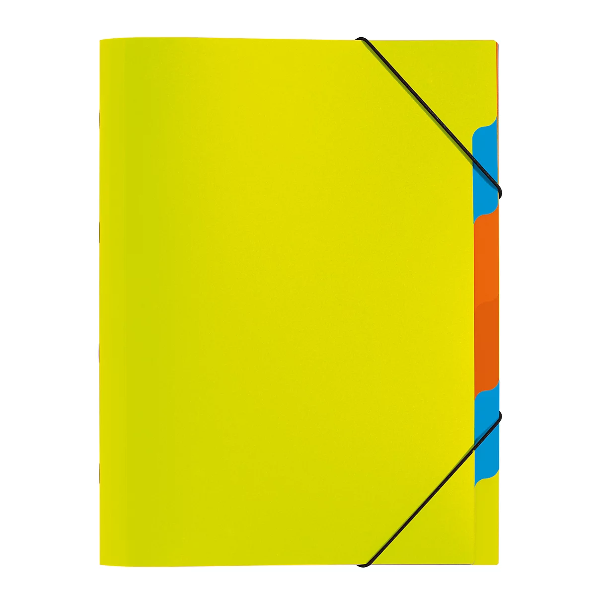 Organisateur Funky School PAGNA, fermeture élastique, 5 compartiments, PP, vert tilleul