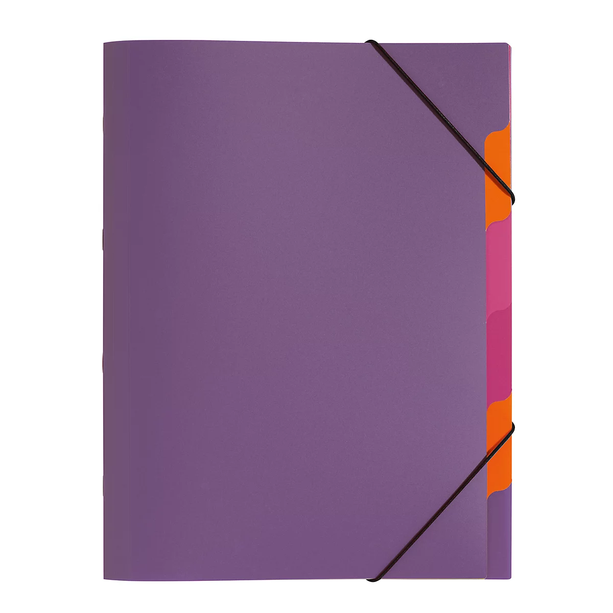 Organisateur Funky School PAGNA, fermeture élastique, 5 compartiments, PP, violet