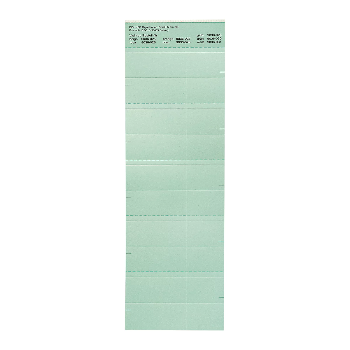 Green paper. Text at the top, horizontal lines below.