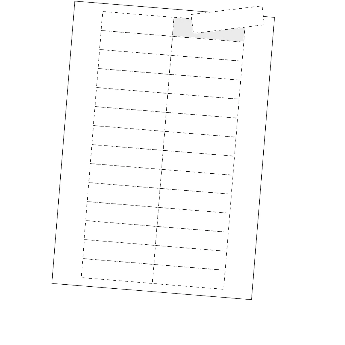 ORGATEX insteekkarton Standaard, wit, 100 stuks, 67 x 200 mm