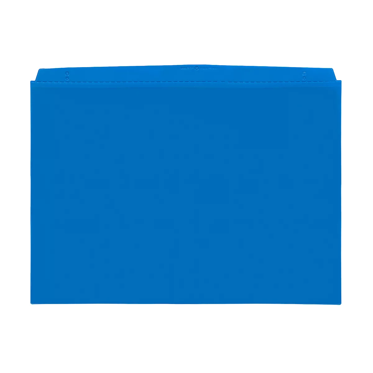 Blue file folder on a white background.