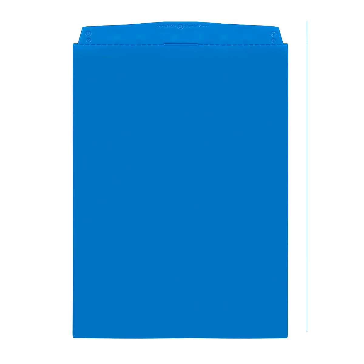 Blue envelope, rectangular with folded top.