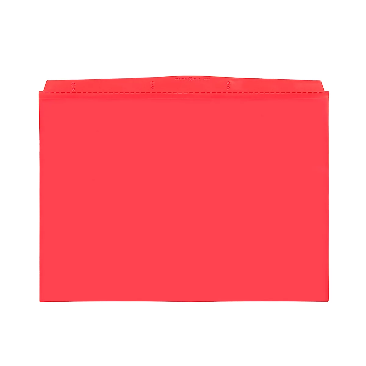 Red file folder against a white background.