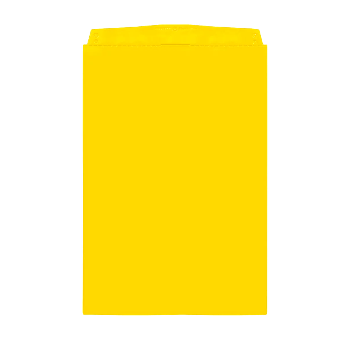 Yellow square envelope, with a folded edge at the top.