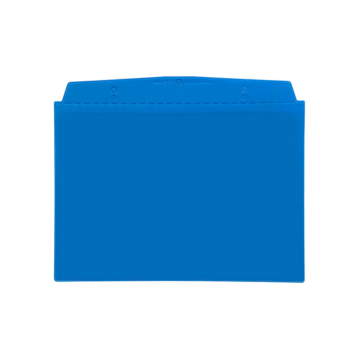 Blue document folder against a white background.