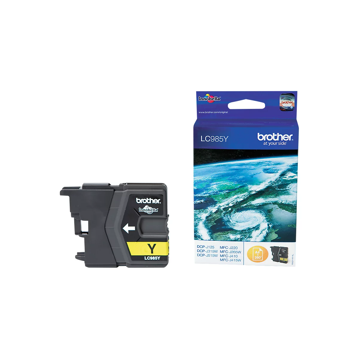 Original Brother ink cartridge LC-985Y, single pack, yellow