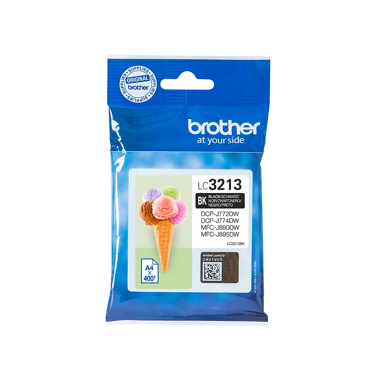 Original Brother Tintenpatrone LC-3211BK, Einzelpack, schwarz