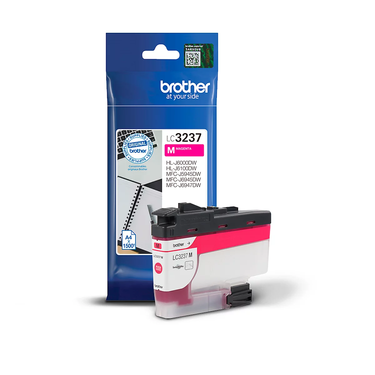 Original Brother Tintenpatrone LC-3237M, Einzelpack, magenta