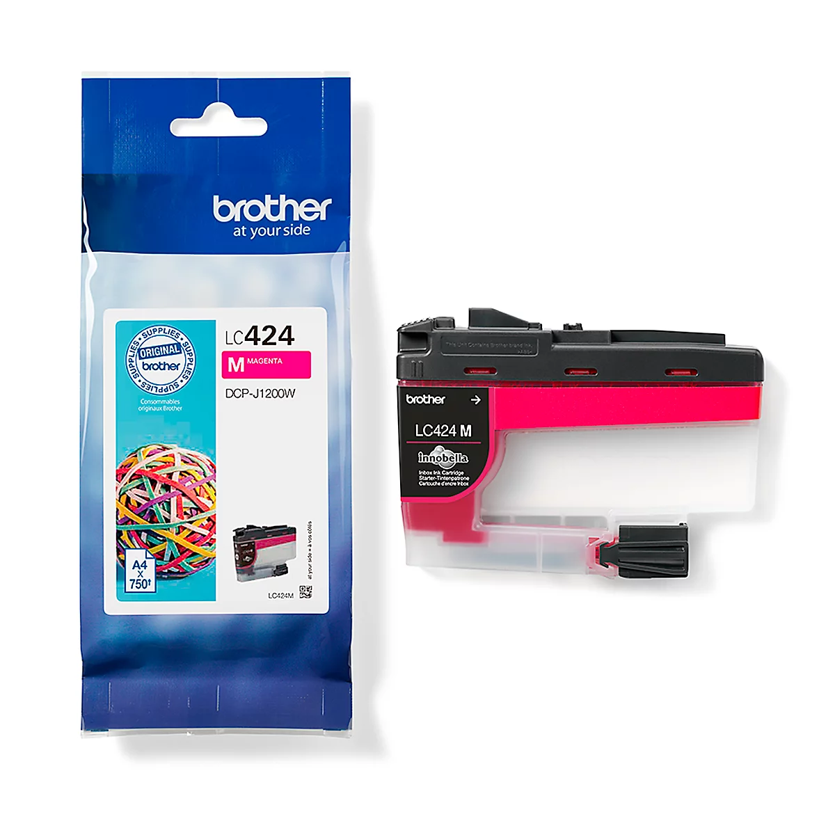 Original Brother Tintenpatrone LC-424M, Einzelpack, magenta