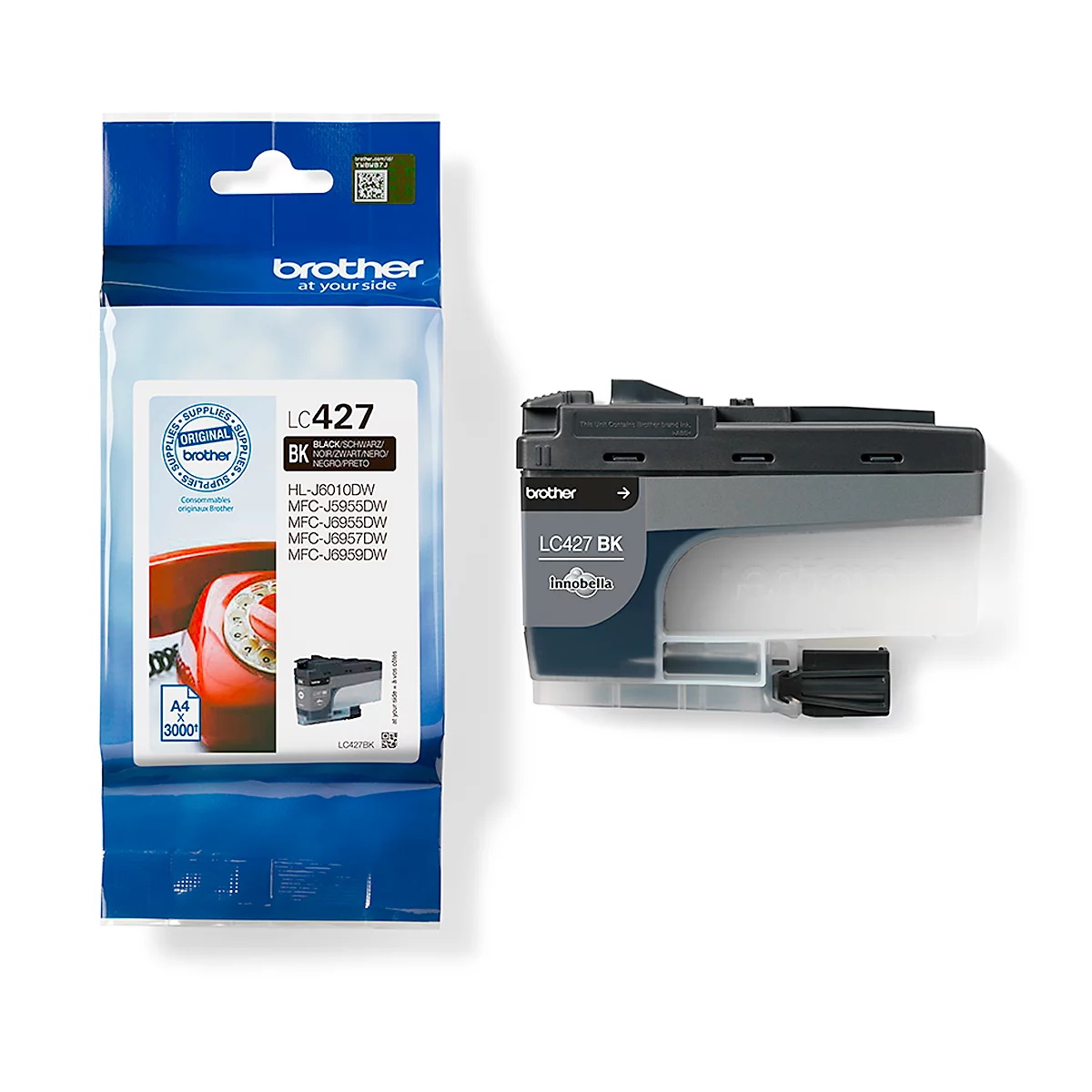 Original Brother Tintenpatrone LC-427BK, Einzelpack, schwarz