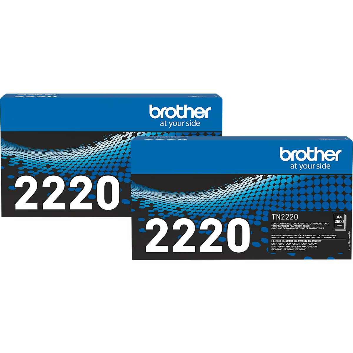 Original Brother Toner TN-2220, Doppelpack, schwarz