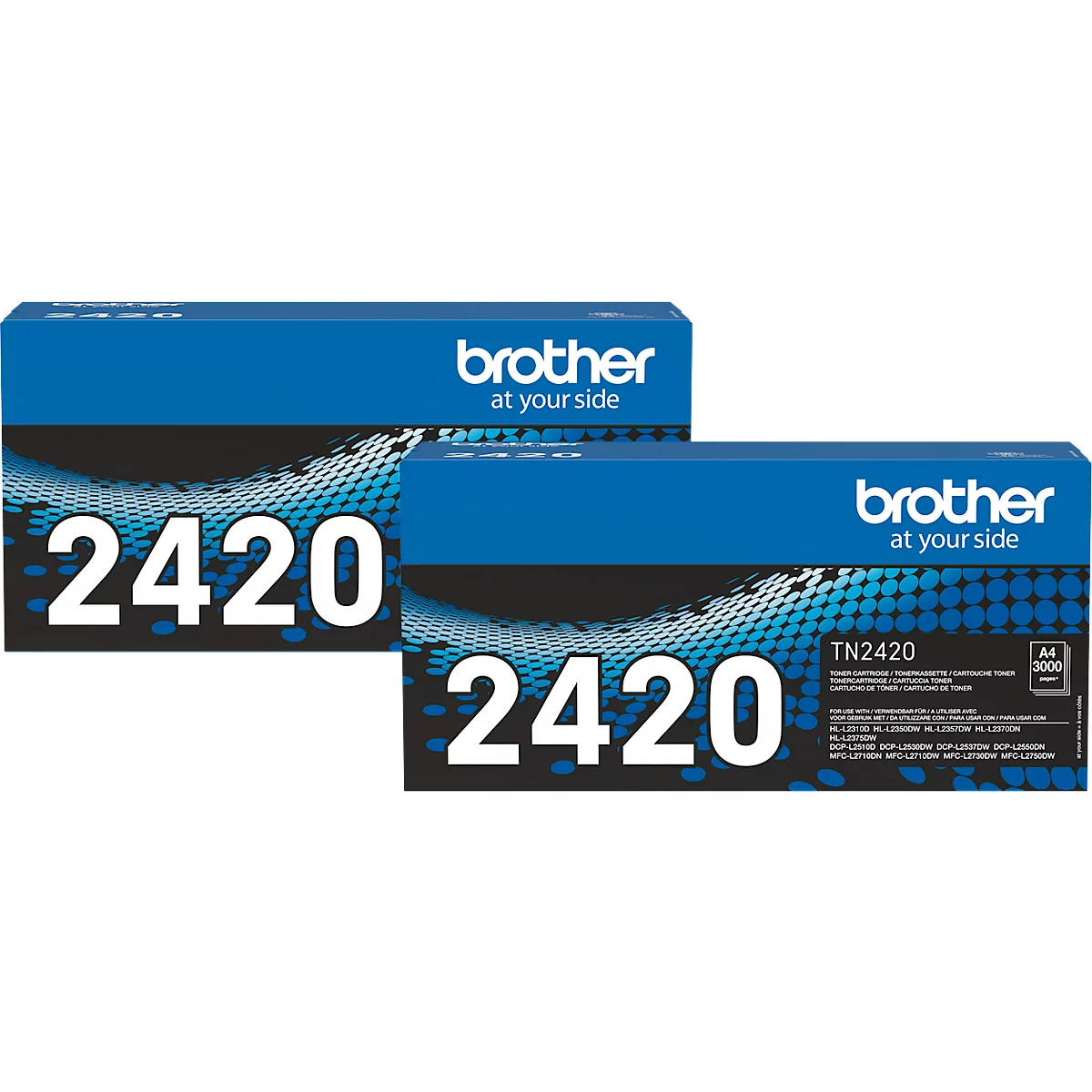 Original Brother Toner TN-2420, Doppelpack, schwarz