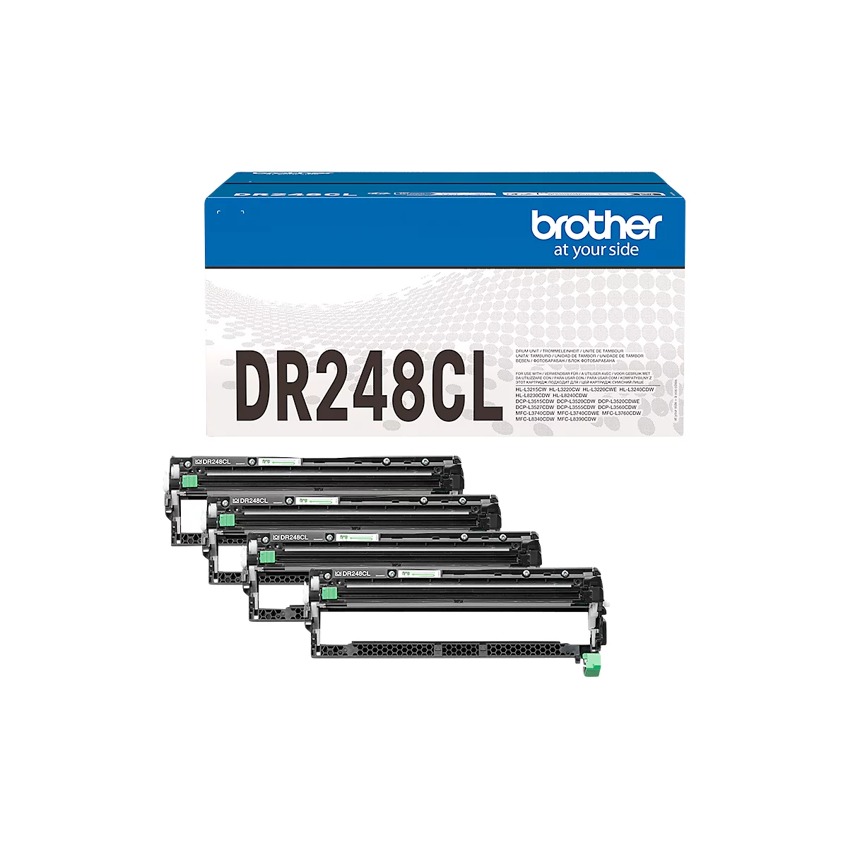 Original Brother Trommelmodul DR248CL, 4-teilig, ohne Toner, bis zu 30000 Seiten, CMYK