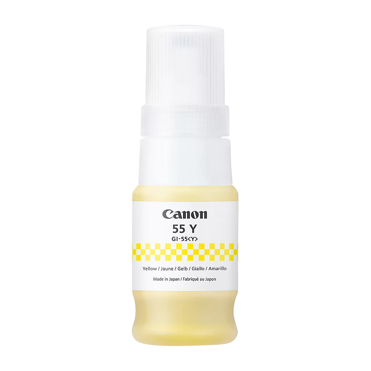 Original Canon Tintenflasche GI-55 Y (6291C001), 40 ml, bis zu 3000 Seiten, gelb